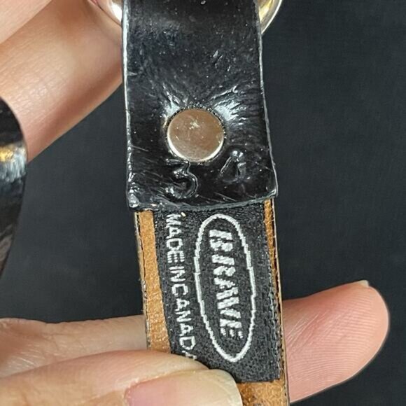 Women's Brave Made In Canada Unique Hard to Find Belt, Size 34 Black - Picture 8 of 11